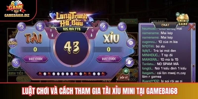 Tài Xỉu Mini Gamebai68: Giải Trí Nhanh, Dễ Chơi Và Đầy Kịch Tính 2 Luật chơi và cách tham gia Tài Xỉu Mini tại gamebai68