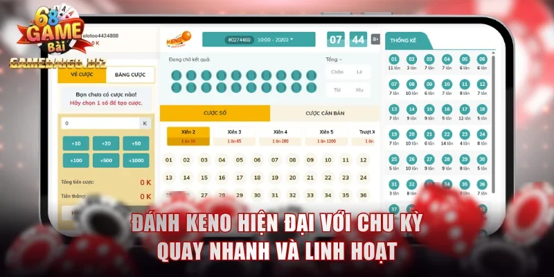 Lô Đề Trực Tuyến - Đặt Số Chuẩn 99% Ăn Thưởng Tới 1:99 3 Đánh Keno hiện đại với chu kỳ quay nhanh và linh hoạt